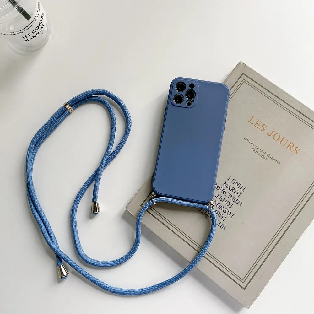 coque iphone avec cordon bleu