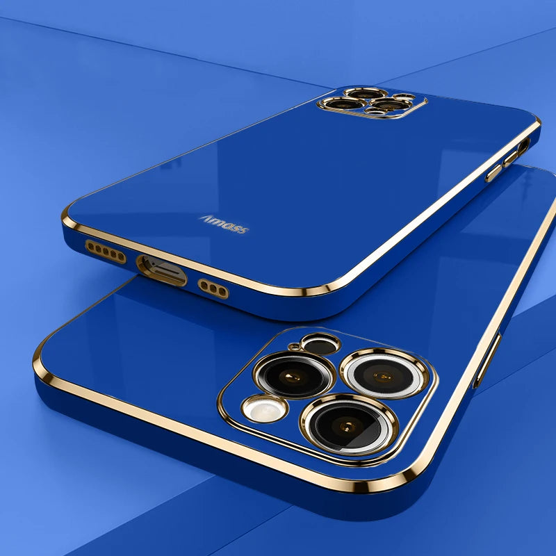 coque iphone silicone bleu